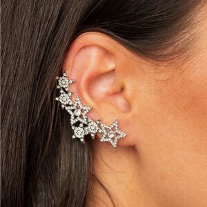 Constellation Silver Star Ear Crawler /Earrings